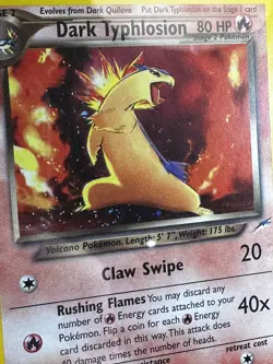 Pokemon Dark Typhlosion Neo Destiny Holo W/ Swirl CGC 10 Pop 13 PSA 10 Pop 78 - Image 5