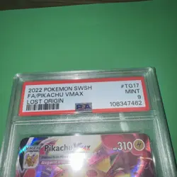 2022 Pokemon Sword & Shield Pikachu VMAX TG17/TG30 Lost Origin PSA 9 - Image 2