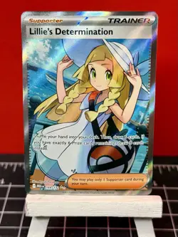 Lillie's Determination 169/132 Me01: Mega Evolution Full Art Holo Pokemon TCG NM - Image 1
