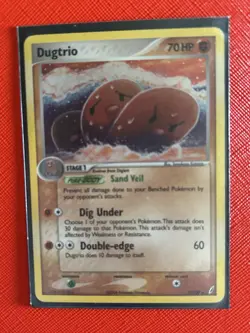 Pokemon Dugtrio Crystal Guardians Holo Rare 5/100 70 HP Stage 1 English - Image 1