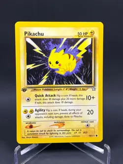 Pokemon Neo Genesis 1st Edition Pikachu 70/111 Non Holo LP - Image 1