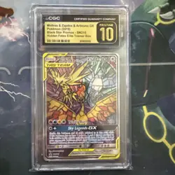 Pokemon TCG SM210 CGC PRISTINE 10 Stained Glass Moltres/Zapdos/Articuno - Image 2