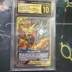 Pokemon TCG SM210 CGC PRISTINE 10 Stained Glass Moltres/Zapdos/Articuno - Image 3