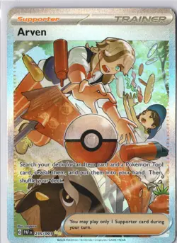 Arven 235/091 PAF Paldean Fates Holo Special Illustration Rare Pokemon SIR - Image 1