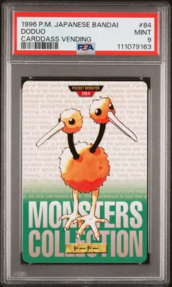 1996 POKEMON JPN BANDAI CARDDASS VENDING #84 DODUO PSA 9 - Image 1