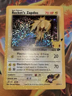 Team Rockets Zapdos 2021 Celebrations 25th Anniversary Holo 15/132 Pokemon NM - Image 2