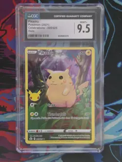2021 POKEMON CELEBRATIONS HOLO #005/025 PIKACHU CGC 9.5 - Image 1