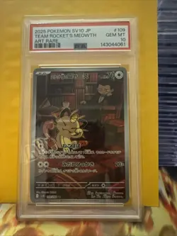 2025 POKEMON JPN SV10-GLORY OF TEAM ROCKET , TEAM ROCKET'S MEOWTH 109/098 PSA 10 - Image 1