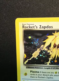 Rocket's Zapdos 15/132 Swirl Holo Rare WOTC Gym Challenge 2000 Pokemon TCG - Image 3