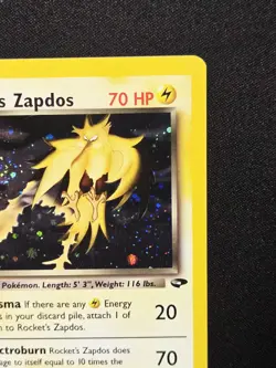 Rocket's Zapdos 15/132 Swirl Holo Rare WOTC Gym Challenge 2000 Pokemon TCG - Image 4