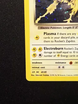 Rocket's Zapdos 15/132 Swirl Holo Rare WOTC Gym Challenge 2000 Pokemon TCG - Image 5