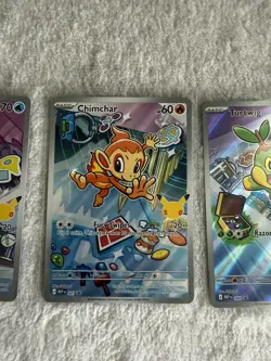 Pokemon 30th Anniversary First Partner Promo Trio Set: Turtwig, Chimchar, Pinlup - Image 3