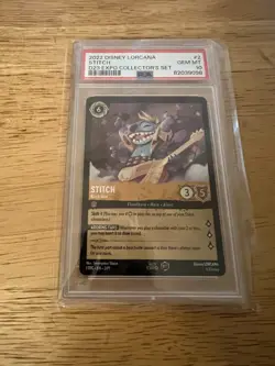 2022 Disney Lorcana Stitch Rock Star 2/P1 D23 Expo 1st Edition PSA 10 - Image 1