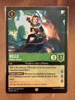 Belle Hidden Archer 72/204 - Rise of the Floodborn Disney Lorcana - Image 1