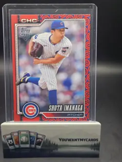 Shota Imanaga 2026 Topps Series 1 #178 Team Color Border Parallel ~ Chicago Cubs - Image 3