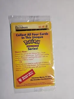 Pokemon The First Movie Electabuzz WB Promo – Black Star – Factory Sealed - Image 2