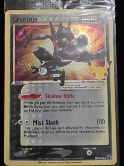 Pokemon TCG Greninja Star 🌀SWIRL SWSH144 Celebrations Black Star Promo - Sealed - Image 1