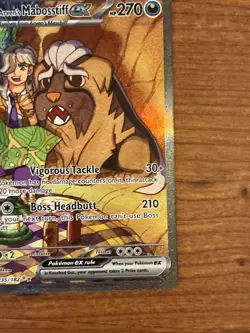 Pokemon Arven's Mabosstiff EX 235/182 SIR LP Destined Rivals - Image 5