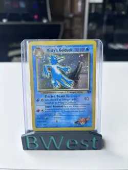 Misty's Golduck 💫 Swirl NM LP Gym Challenge Holo Rare 12 Pokemon 12/132 WOTC - Image 1