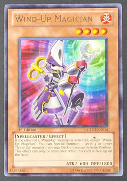 Yugioh TCG - Wind Up Magician - GENF-EN014 - LP/NM - 1st Ed - Spellcaster 2011 - Image 1