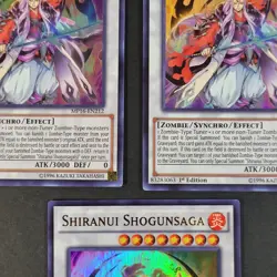 Yugioh TCG - 3x Shiranui Shogunsaga - MP16-EN212 - 1st Ed - NM - Ultra Rare 2016 - Image 3