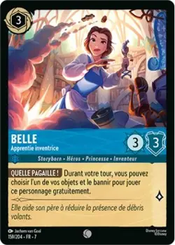 Lorcana - Belle - Apprentie inventrice - MINT/NMINT - FR - FOIL - Image 1