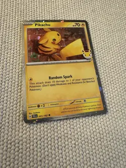 Pikachu 051/162 Pokemon Day Cosmo Holo NM Pokemon TCG - Image 1