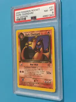 Dark Charizard 1st Edition 21/82 - PSA 8 - Non Holo - Team Rocket - Pokemon TCG - Image 2