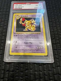 Pokemon Card TCG Kadabra 32/102 Base Set Shadowless 1st Edition Vintage PSA 6 - Image 4