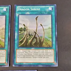 Yugioh TCG - 3x Dragon Shrine - SDBE-EN019 - Unlimited Super Rare - NM/LP, 2013 - Image 4