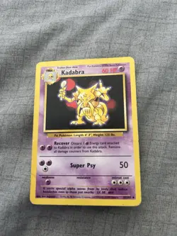 Pokemon Kadabra TCG Base Set Shadowless Uncommon Card 32/102 - Image 1
