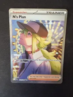 Pokemon TCG N's Plan Special Illustration Rare Black Bolt 170/086 Full Art NM - Image 1