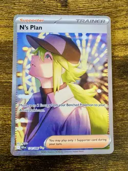 Pokemon TCG N's Plan 170/086 Full Art Trainer Black Bolt MINT English 🔥😍 - Image 2