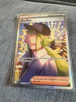 Pokemon TCG N's Plan 170/086 SAR English Black Bolt-NM Condition, PSA Candidate - Image 1