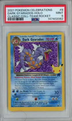 PSA 9 Dark gyarados - Holo 8/82 Classic Collection Mint Pokemon Card - Image 1