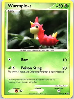 Wurmple 103/127 Non Holo Platinum - Pokemon Card - NM - Image 1