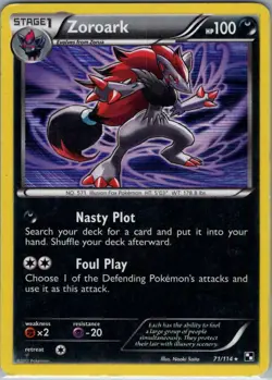 Zoroark 71/114 Holo Black and White - Pokemon Card - LP - Image 1