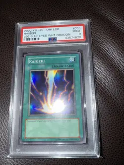 2002 Yugioh Raigeki PSA 9 LOB-053 Magic Card - Image 4