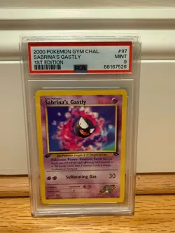 PSA 9 1st Edition Sabrina's Gastly 97/132 - Gym Challenge - Pokemon Card - Image 1
