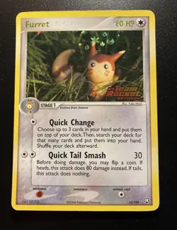 Pokemon Card-Furret -Ex Rocket Returns-Holo-22/109-ENG-STAMPED-Very Good - Image 1