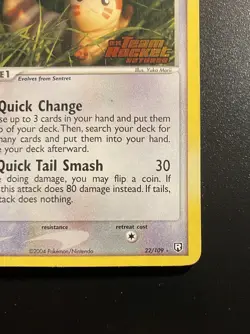 Pokemon Card-Furret -Ex Rocket Returns-Holo-22/109-ENG-STAMPED-Very Good - Image 5