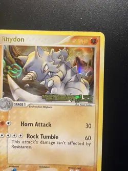 Pokemon Card-Rhydon -Holo-Ex Emerald-10/106-ENG-Stamped-Excellent - Image 4