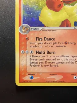 Pokemon Card-Flareon -Holo-Unseen Forces-5/115-ENG-Stamped-Excellent - Image 5