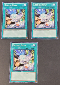 Yugioh TCG - 3x Destiny Draw - GLD3-EN044 - Limited Edition - LP/NM - Spell 2010 - Image 1