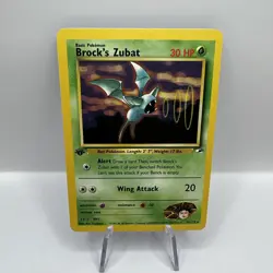 Pokemon Card - Brock's Zubat Gym Heroes 24/132 1st Edition Rare LP - Image 1