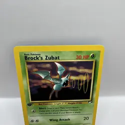 Pokemon Card - Brock's Zubat Gym Heroes 24/132 1st Edition Rare LP - Image 3