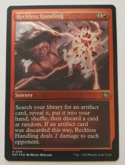 1x Reckless Handling FOIL Etched March of the Machine MTG Magic the Gathering NM - Image 1