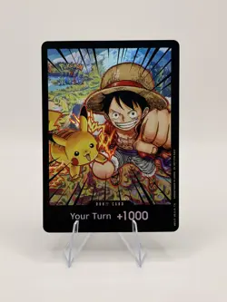 DON!! CARD - ONE PIECE/POKEMON - LUFFY/ PIKACHU - FULL ART HOLOFOIL CARD - Image 1