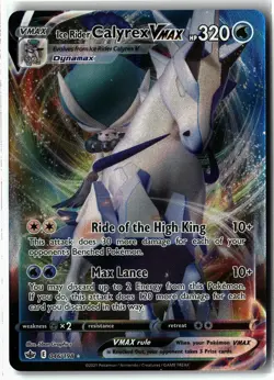 Ice Rider Calyrex VMAX ⭐ 046/198 Holo VMAX Rare Chilling Reign 2021 Pokemon NM - Image 1