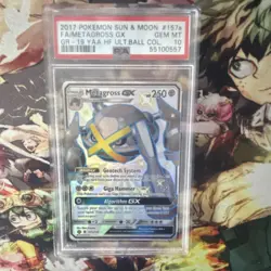 Pokemon TCG 2017 Metagross GX 157A/145 Alternate Art Promo Full Art Holo PSA 10 - Image 1